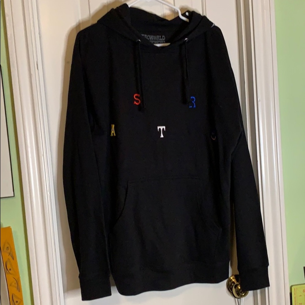 Travis Scott Astroworld black hoodie sweatshirt L